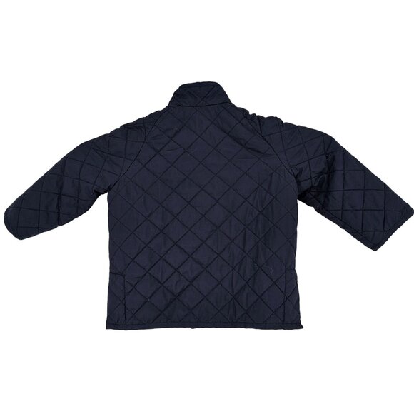 Polo Ralph Lauren Navy Quilted Full Zip Jacket 2T Preppy Toddler Play Coat - Picture 2 of 11